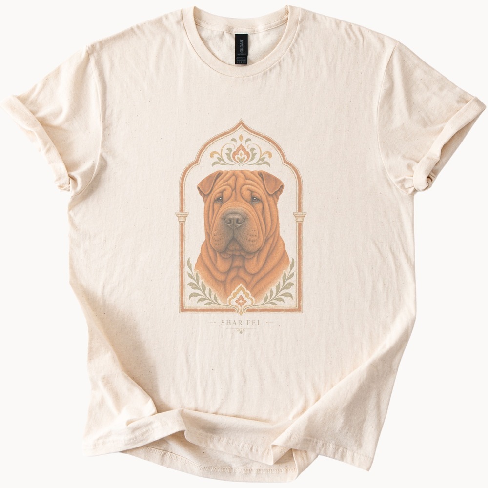 Regal Pet Portrait Ornate Dog Art Shirt
